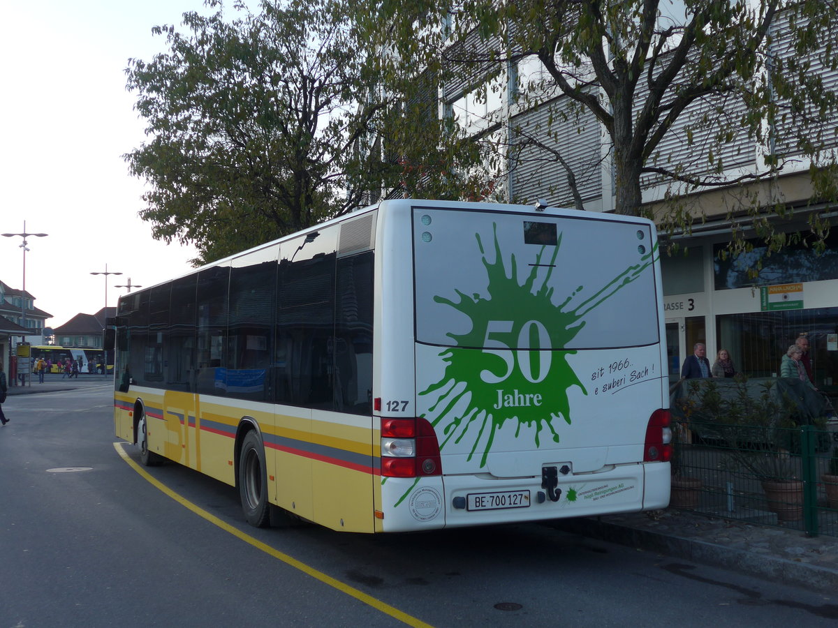 (176'435) - STI Thun - Nr. 127/BE 700'127 - MAN am 30. Oktober 2016 bei der Schiffl�ndte Thun