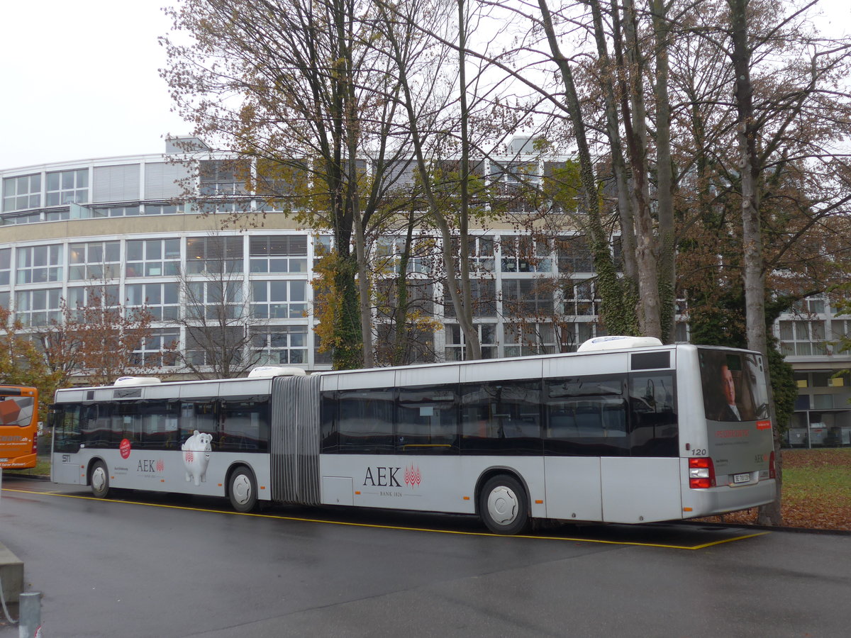 (176'704) - STI Thun - Nr. 120/BE 700'120 - MAN am 14. November 2016 bei der Schiffl�ndte Thun
