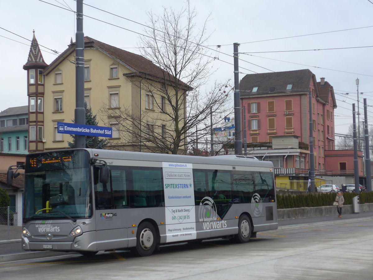 (177'185) - AAGR Rothenburg - Nr. 79/LU 195'427 - Irisbus am 11. Dezember 2016 beim Bahnhof Emmenbr�cke S�d