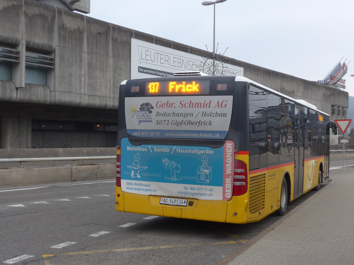 (177'288) - Br�ndli, Elfingen - Nr. 9/AG 348'534 - Mercedes am 24. Dezember 2016 beim Bahnhof Brugg