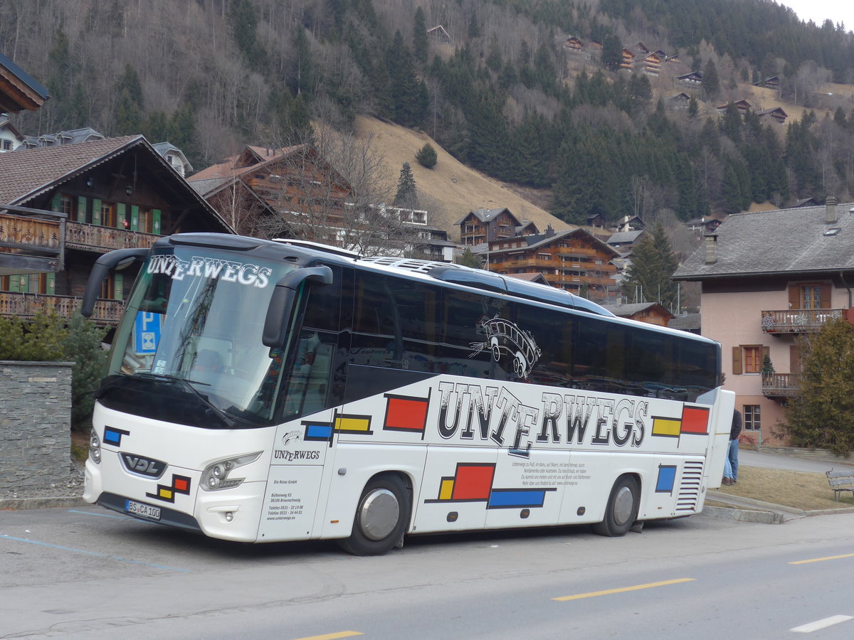 (177'566) - Aus Deutschland: Unterwegs, Braunschweig - BS-CA 100 - VDL am 2. Januar 2017 in Champ�ry