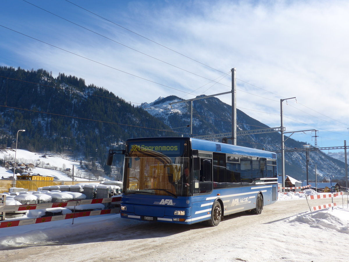 (178'143) - AFA Adelboden - Nr. 56/BE 611'030 - MAN/G�ppel am 22. Januar 2017 beim Bahnhof Zweisimmen