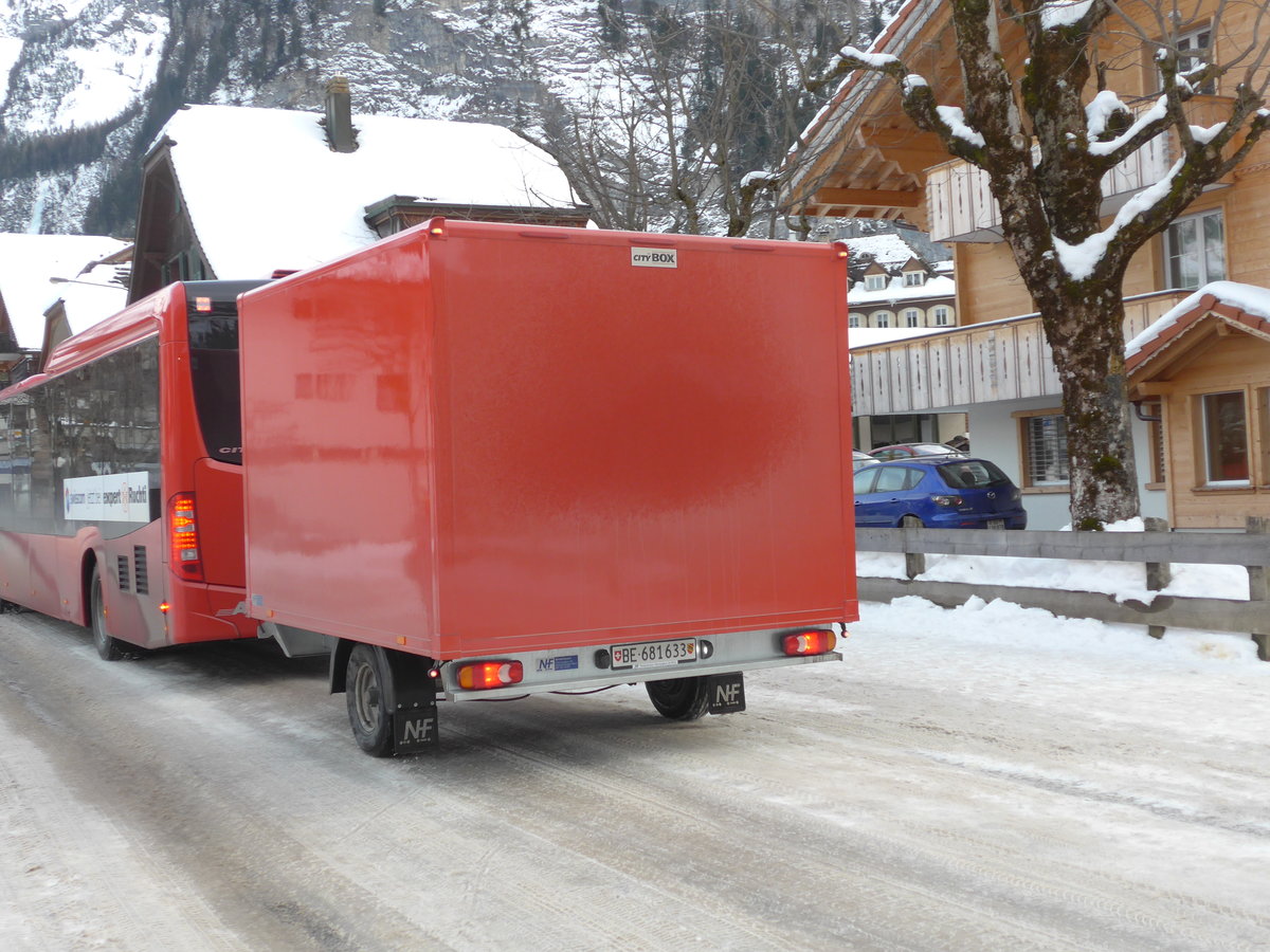 (178'209) - AFA Adelboden - Nr. 71/BE 681'633 - Niederhauser Gep�ckanh�nger am 28. Januar 2017 in Kandersteg, Bahnhofstrasse