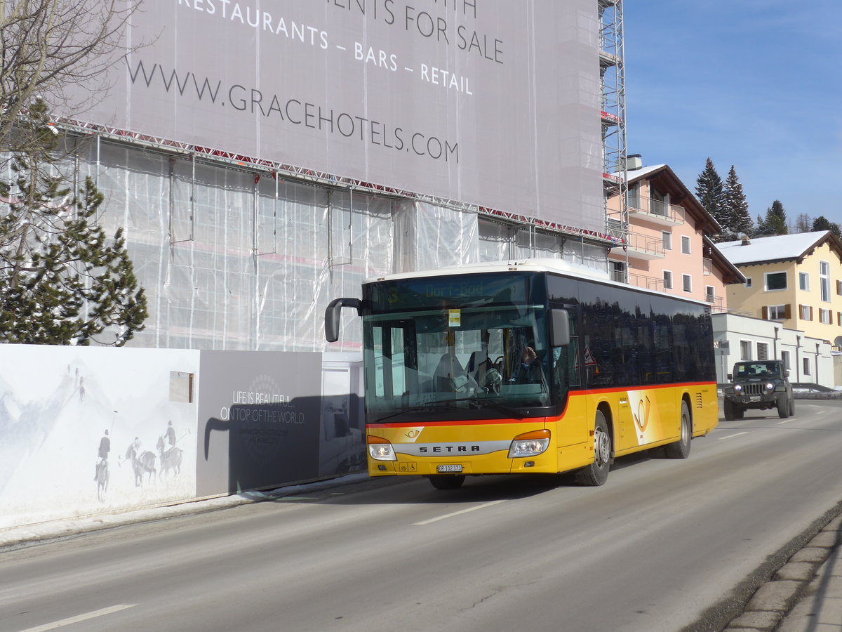 (178'391) - PostAuto Graub�nden - GR 102'373 - Setra am 9. Februar 2017 beim Bahnhof St. Moritz