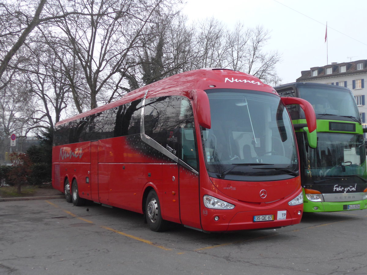 (178'432) - Aus Portugal: Nunes, P�voa de Lanhoso - Nr. 63/35-QE-67 - Mercedes/Irizar am 10. Februar 2017 in Z�rich, Sihlquai