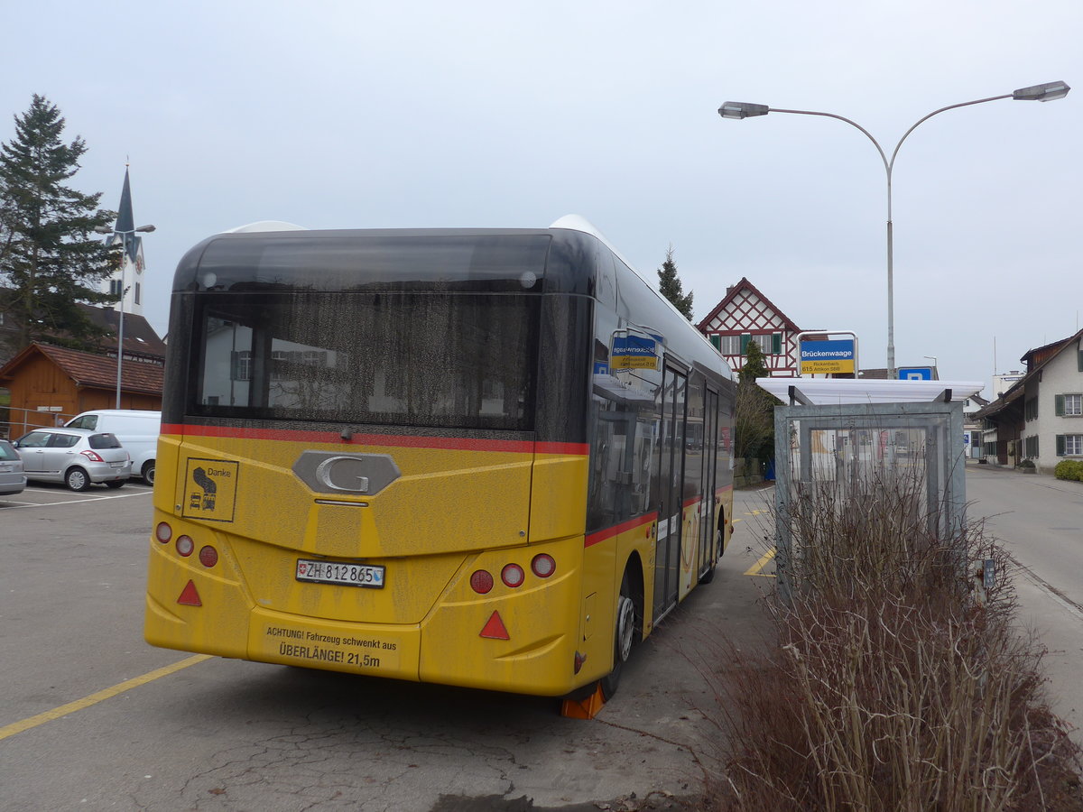 (178'481) - Moser, Flaach - Nr. 290/ZH 812'865 - G�ppel Personenanh�nger am 10. Februar 2017 in Altikon, Br�ckenwaage