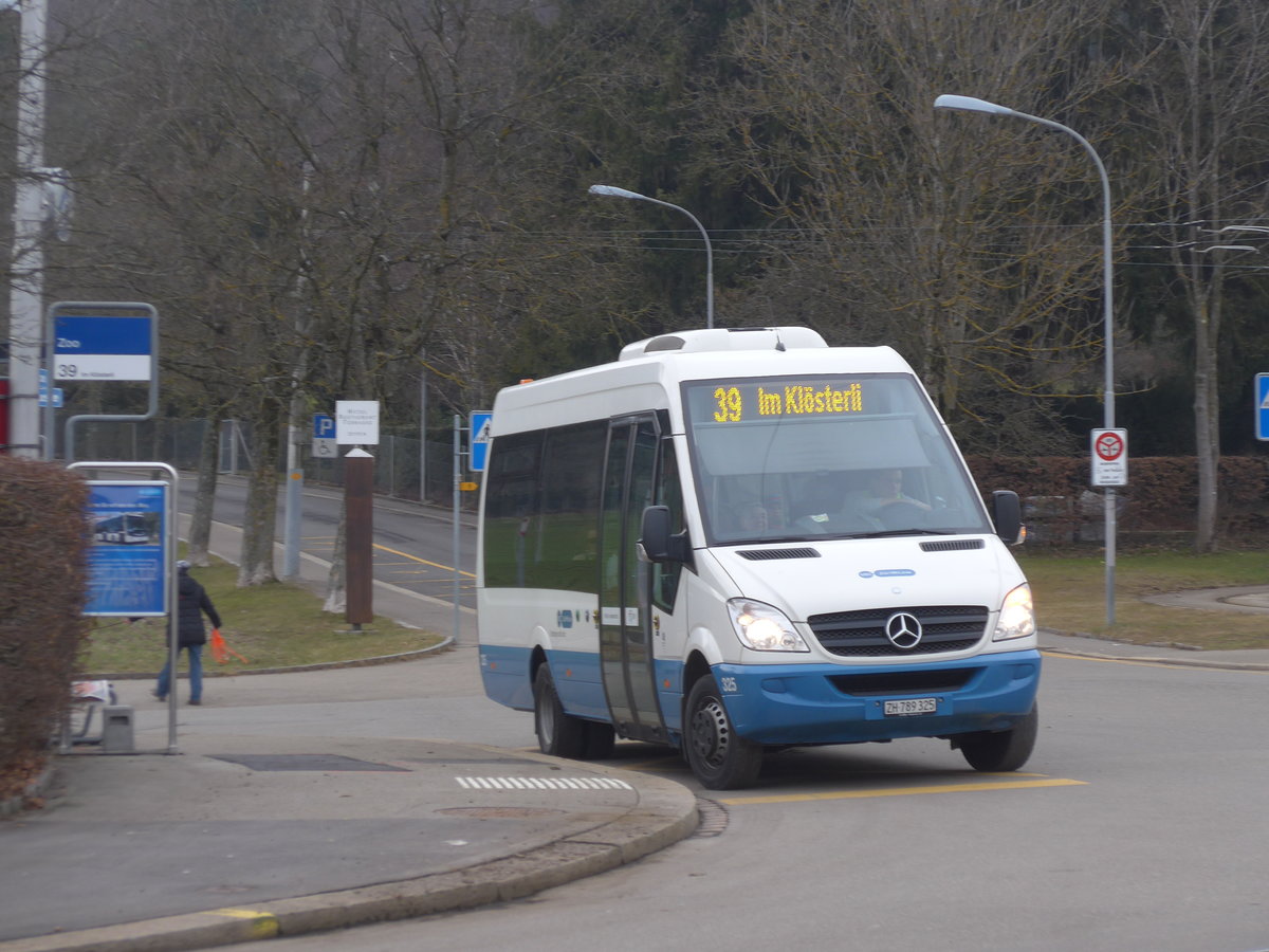 (178'488) - VBZ Z�rich - Nr. 325/ZH 789'325 - Mercedes am 10. Februar 2017 in Z�rich, Zoo