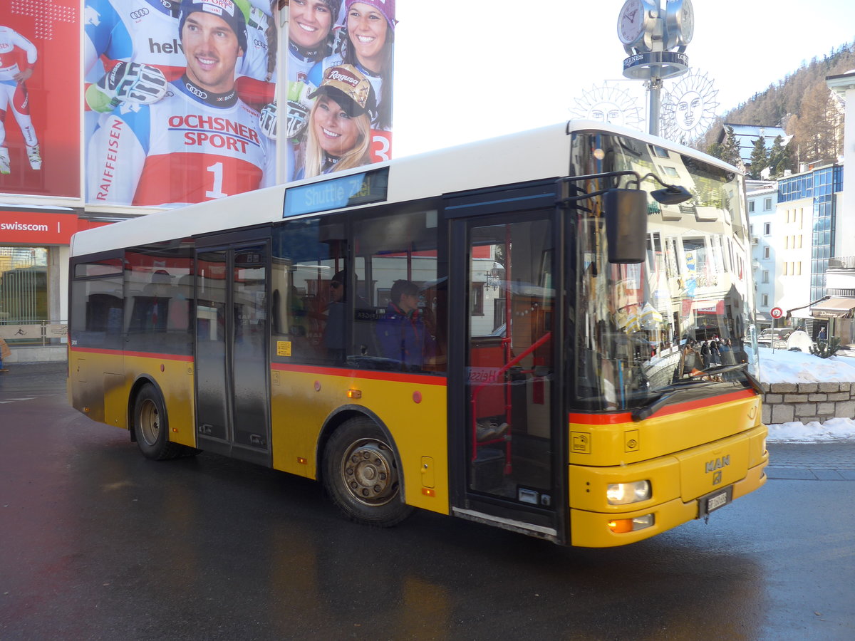 (178'591) - Fontana, Ilanz - GR 160'686 - MAN/G�ppel (ex PostAuto Graub�nden; ex Hartmann, Monstein) am 18. Februar 2017 in St. Moritz, Hotel Schweizerhof