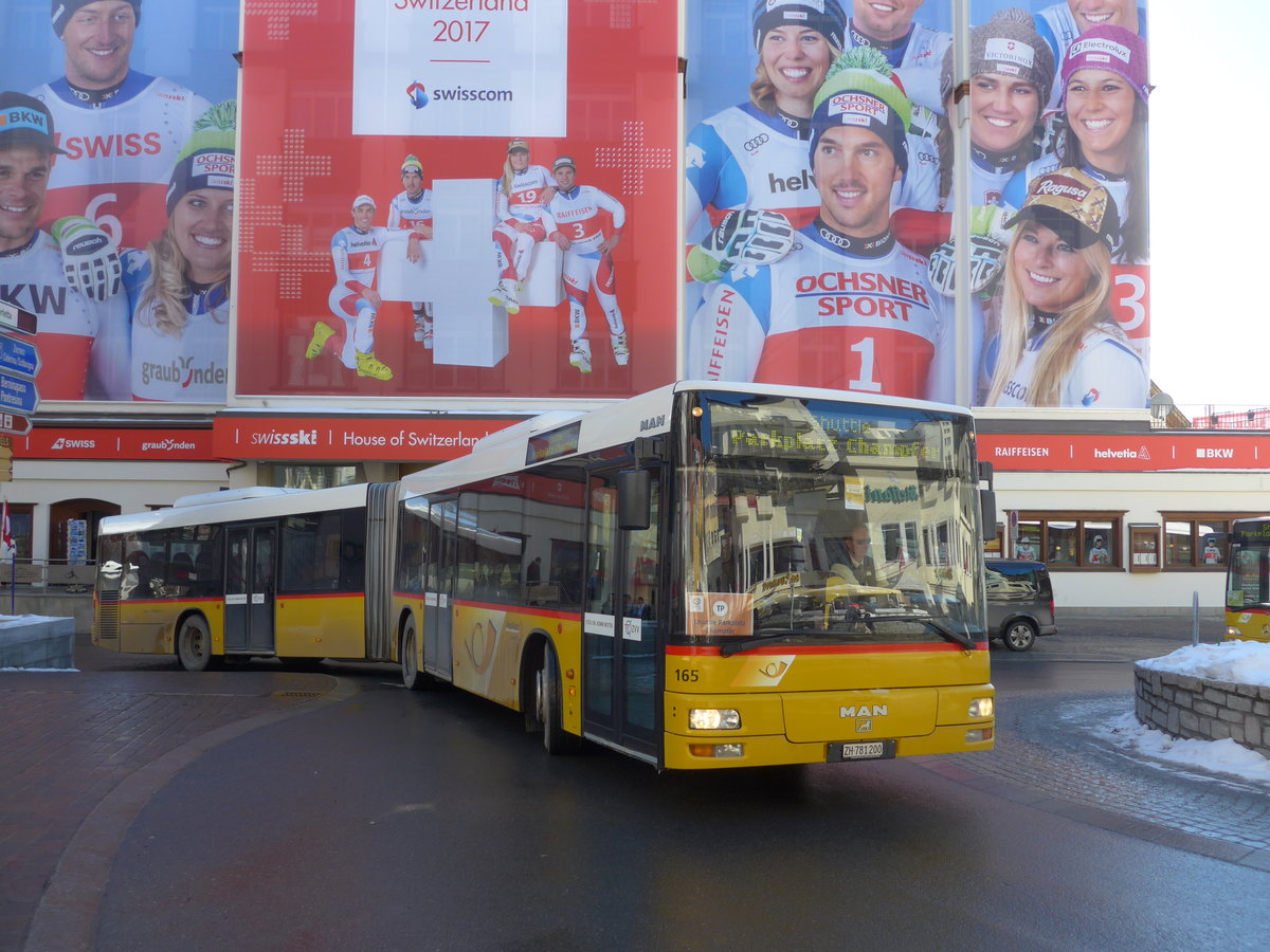 (178'604) - PostAuto Z�rich - ZH 781'200 - MAN am 18. Februar 2017 in St. Moritz, Hotel Schweizerhof