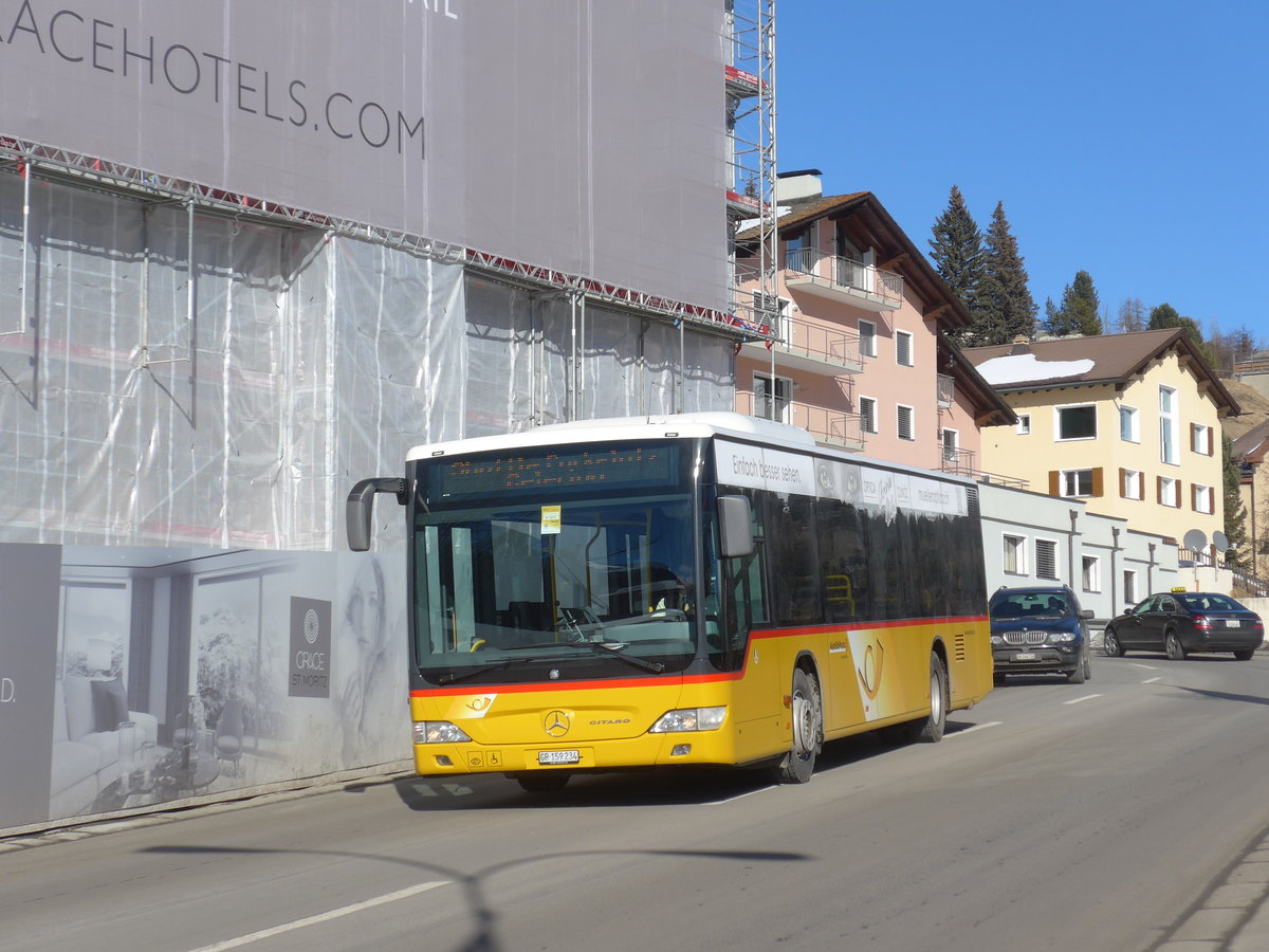 (178'636) - PostAuto Graub�nden - GR 159'234 - Mercedes am 18. Februar 2017 beim Bahnhof St. Moritz
