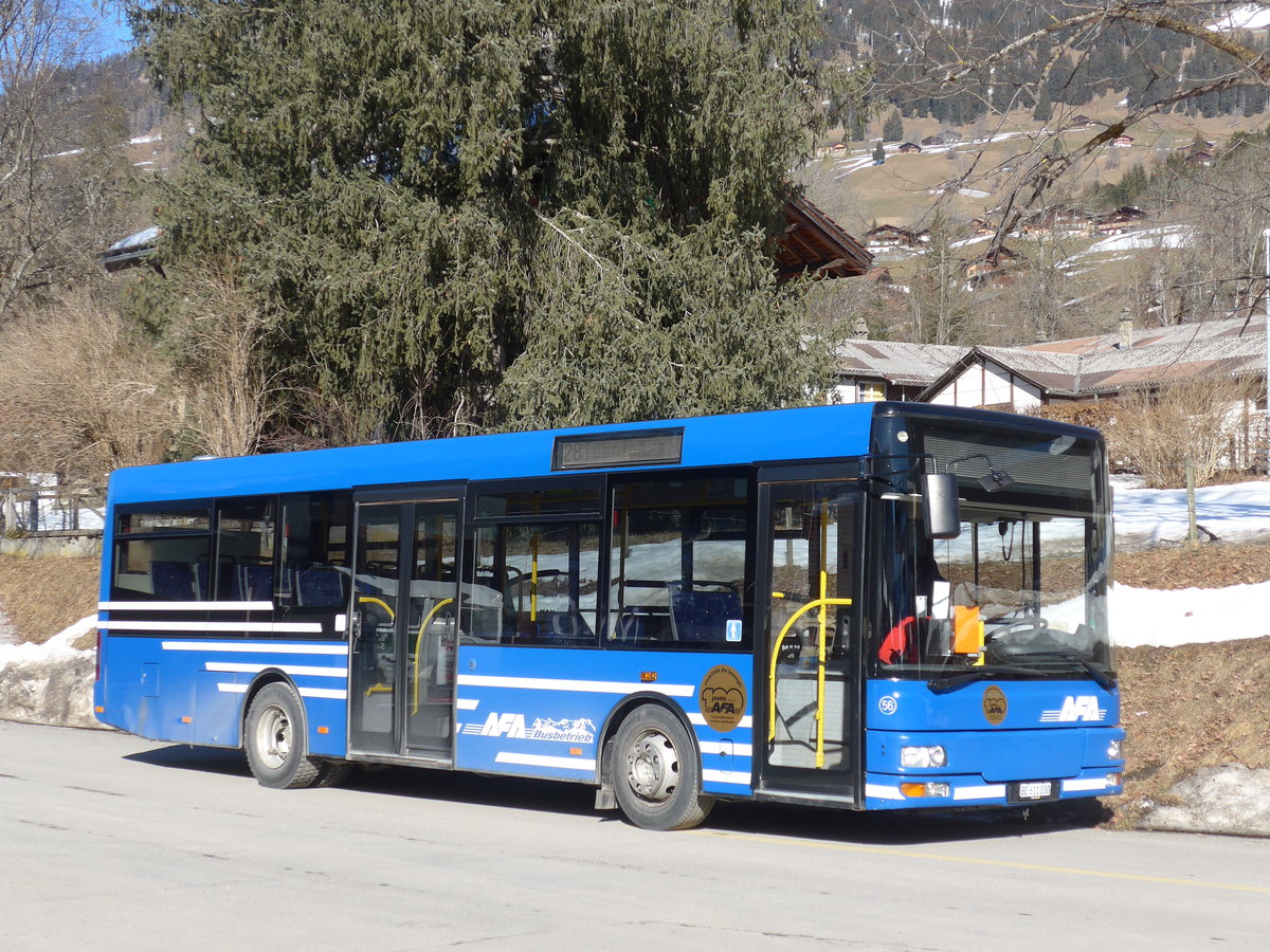 (178'663) - AFA Adelboden - Nr. 56/BE 611'030 - MAN/G�ppel am 19. Februar 2017 beim Bahnhof Lenk