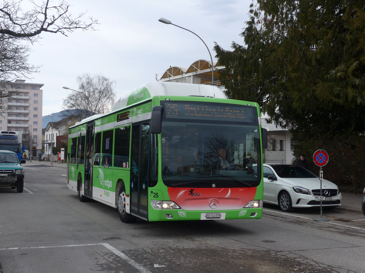 (178'783) - BGU Grenchen - Nr. 25/SO 144'839 - Mercedes am 4. M�rz 2017 beim Bahnhof Grenchen S�d