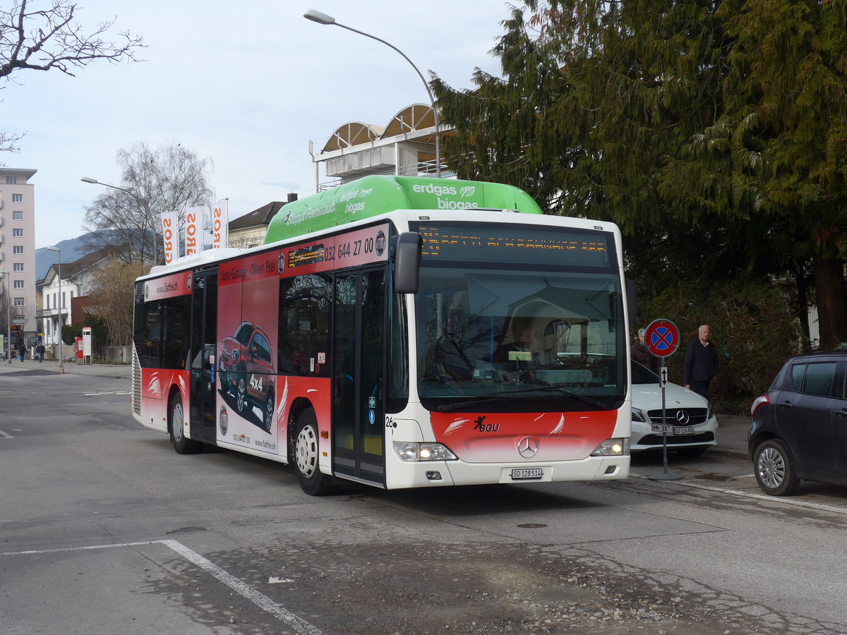 (178'786) - BGU Grenchen - Nr. 26/SO 128'514 - Mercedes am 4. M�rz 2017 beim Bahnhof Grenchen S�d