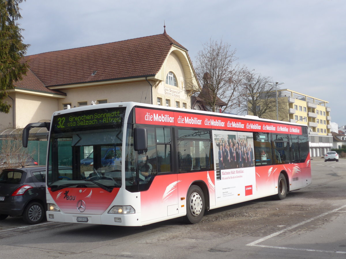 (178'788) - BGU Grenchen - Nr. 20/SO 130'022 - Mercedes am 4. M�rz 2017 beim Bahnhof Grenchen S�d