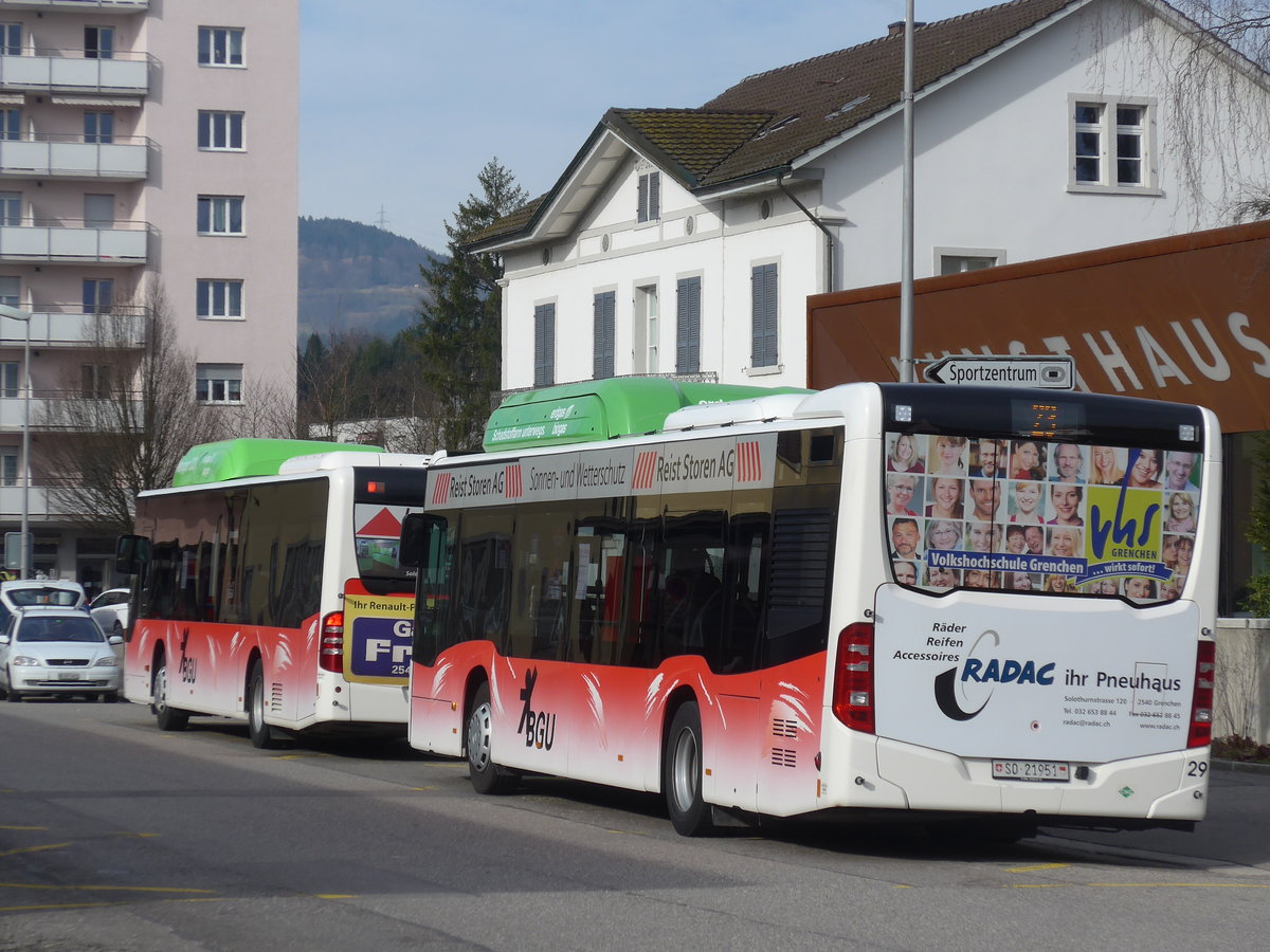 (178'794) - BGU Grenchen - Nr. 29/SO 21'951 - Mercedes am 4. M�rz 2017 beim Bahnhof Grenchen S�d