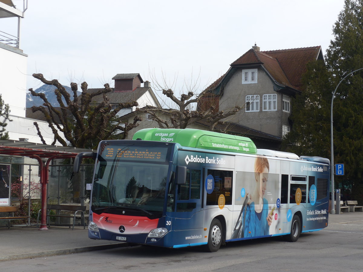 (178'797) - BGU Grenchen - Nr. 30/SO 29'435 - Mercedes am 4. M�rz 2017 beim Bahnhof Grenchen S�d