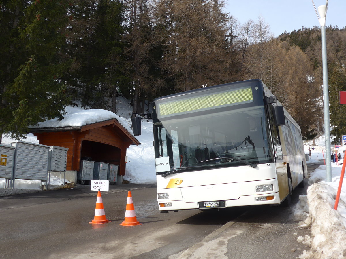 (178'953) - Buchard, Leytron - Nr. 91/VS 285'066 - MAN (ex AAGL Liestal Nr. 74; ex AAGL Liestal Nr. 66) am 12. M�rz 2017 in Anz�re, T�l�cabine