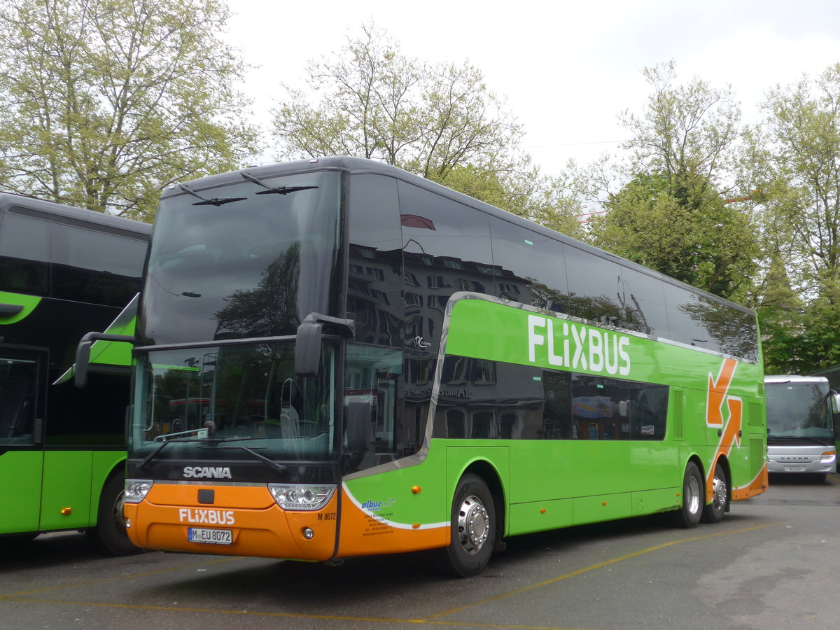 (179'610) - Aus Deutschland: Albus, M�nchen - Nr. M8072/M-EU 8072 - Scania am 16. April 2017 in Z�rich, Sihlquai