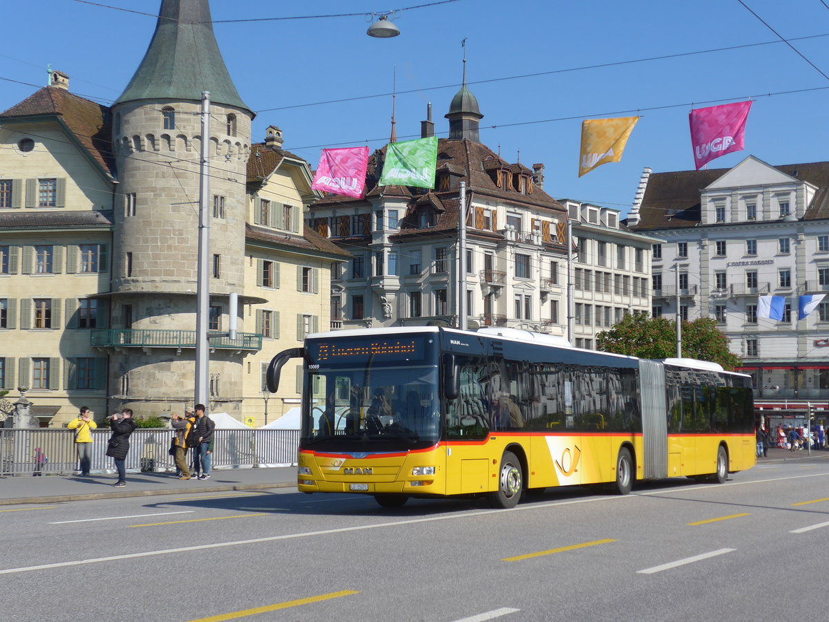 (179'765) - Bucheli, Kriens - Nr. 23/LU 15'071 - MAN am 29. April 2017 in Luzern, Bahnhofbr�cke