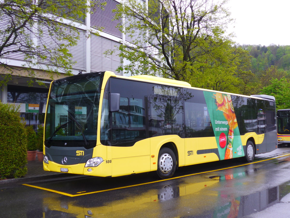 (180'024) - STI Thun - Nr. 186/BE 804'186 - Mercedes am 7. Mai 2017 bei der Schiffl�ndte Thun
