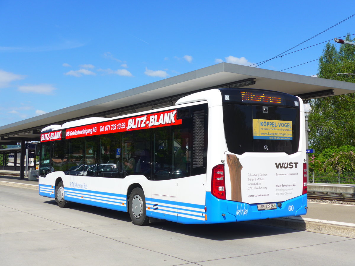 (180'251) - RTB Altst�tten - Nr. 60/SG 72'926 - Mercedes am 21. Mai 2017 beim Bahnhof Altst�tten