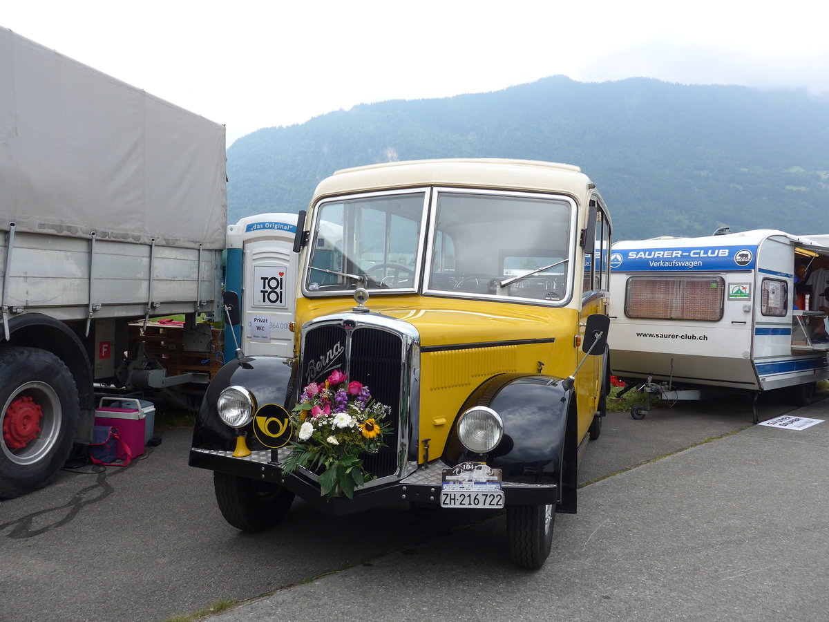 (181'389) - Moser, Sch�nenberg - ZH 216'722 - Berna/Hess (ex Barenco, Faido) am 24. Juni 2017 in Interlaken, Flugplatz