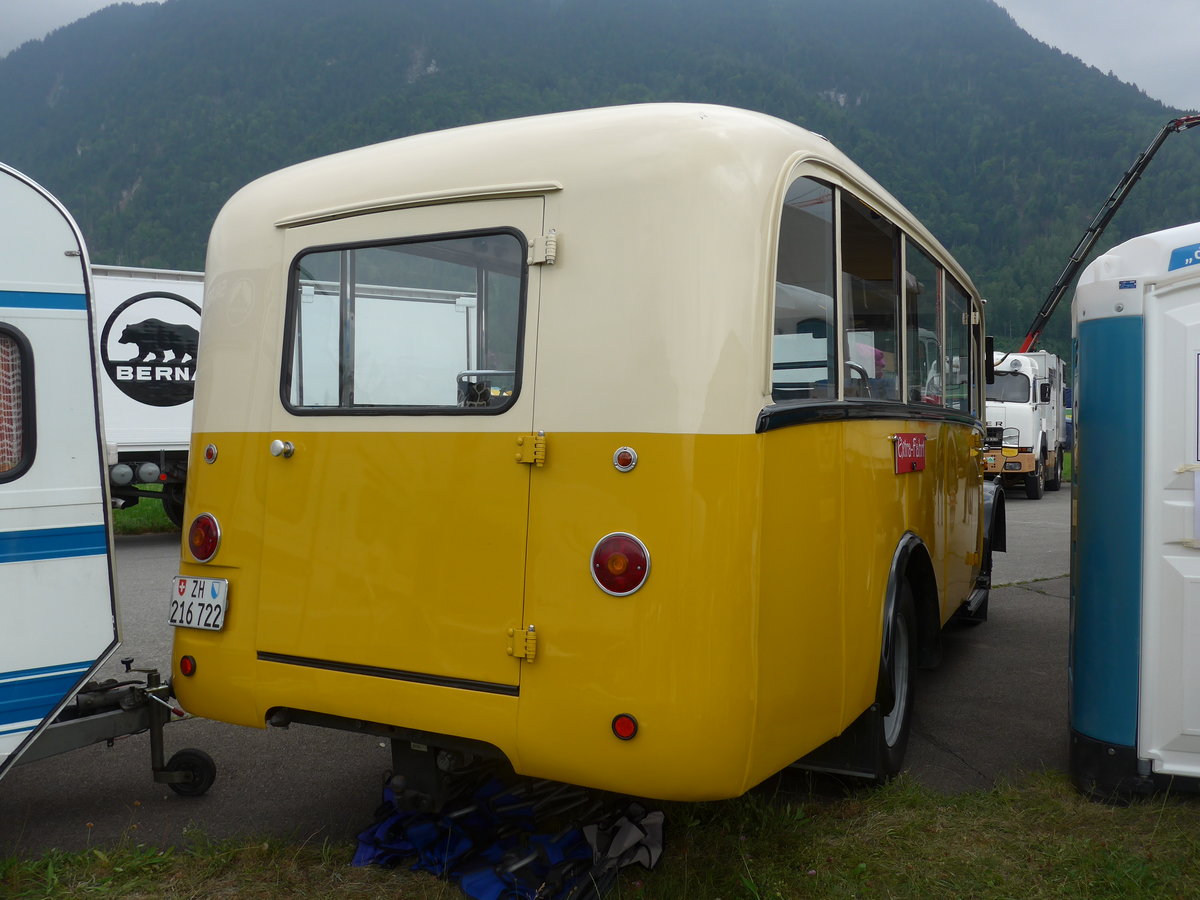 (181'391) - Moser, Sch�nenberg - ZH 216'722 - Berna/Hess (ex Barenco, Faido) am 24. Juni 2017 in Interlaken, Flugplatz