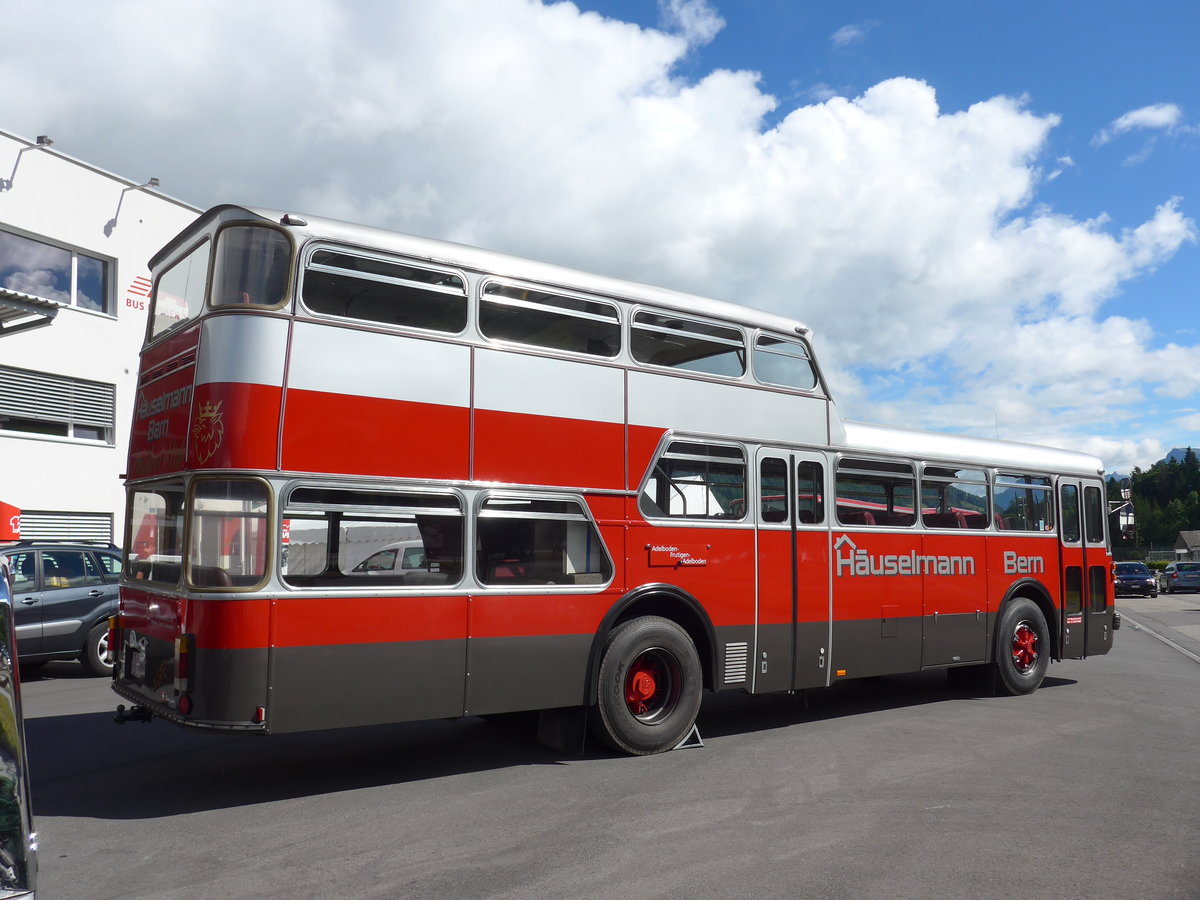 (181'647) - H�uselmann, Bern - Nr. 26/BE 1322 U - FBW/Vetter-R&J Andethalbdecker (ex AFA Adelboden Nr. 9) am 1. Juli 2017 in Frutigen, Garage AFA