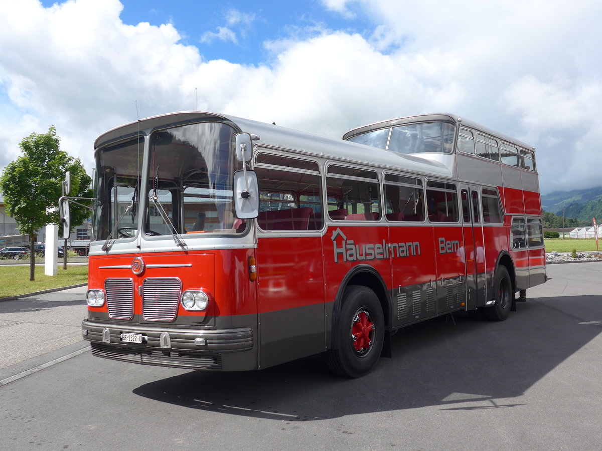 (181'661) - H�uselmann, Bern - Nr. 26/BE 1322 U - FBW/Vetter-R&J Anderthalbdecker (ex AFA Adelboden Nr. 9) am 1. Juli 2017 in Frutigen, Garage AFA