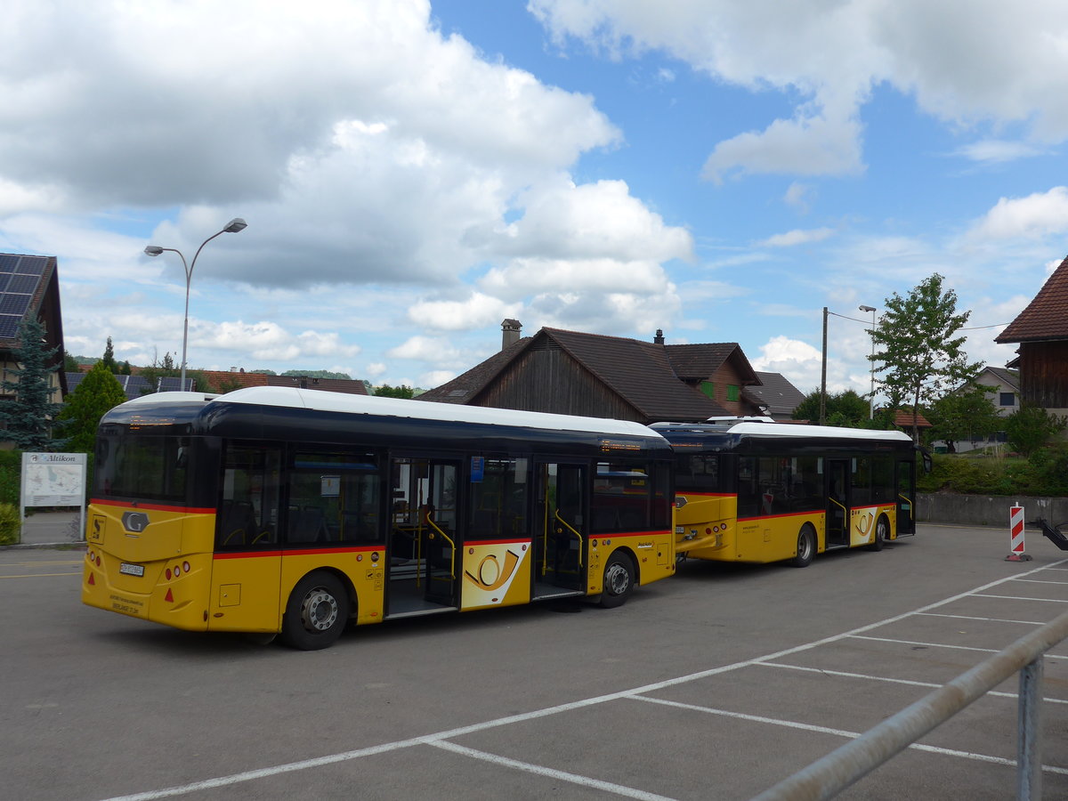 (181'996) - Moser, Flaach - Nr. 290/ZH 812'865 - G�ppel Personenanh�nger am 10. Juli 2017 in Altikon, Br�ckenwaage