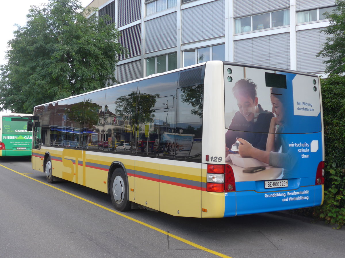 (182'505) - STI Thun - Nr. 129/BE 800'129 - MAN am 2. August 2017 bei der Schiffl�ndte Thun