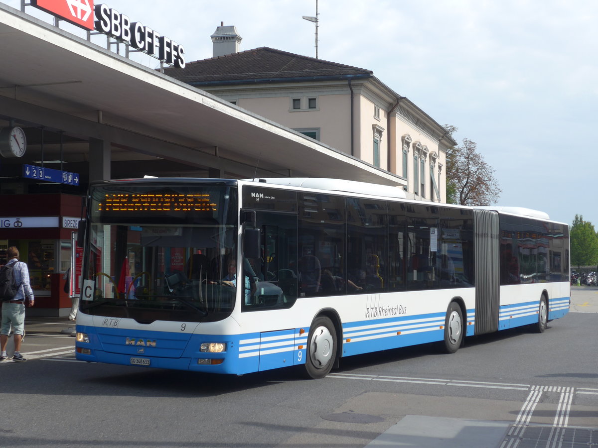 (182'551) - RTB Altst�tten - Nr. 9/SG 348'633 - MAN am 3. August 2017 beim Bahnhof Frauenfeld