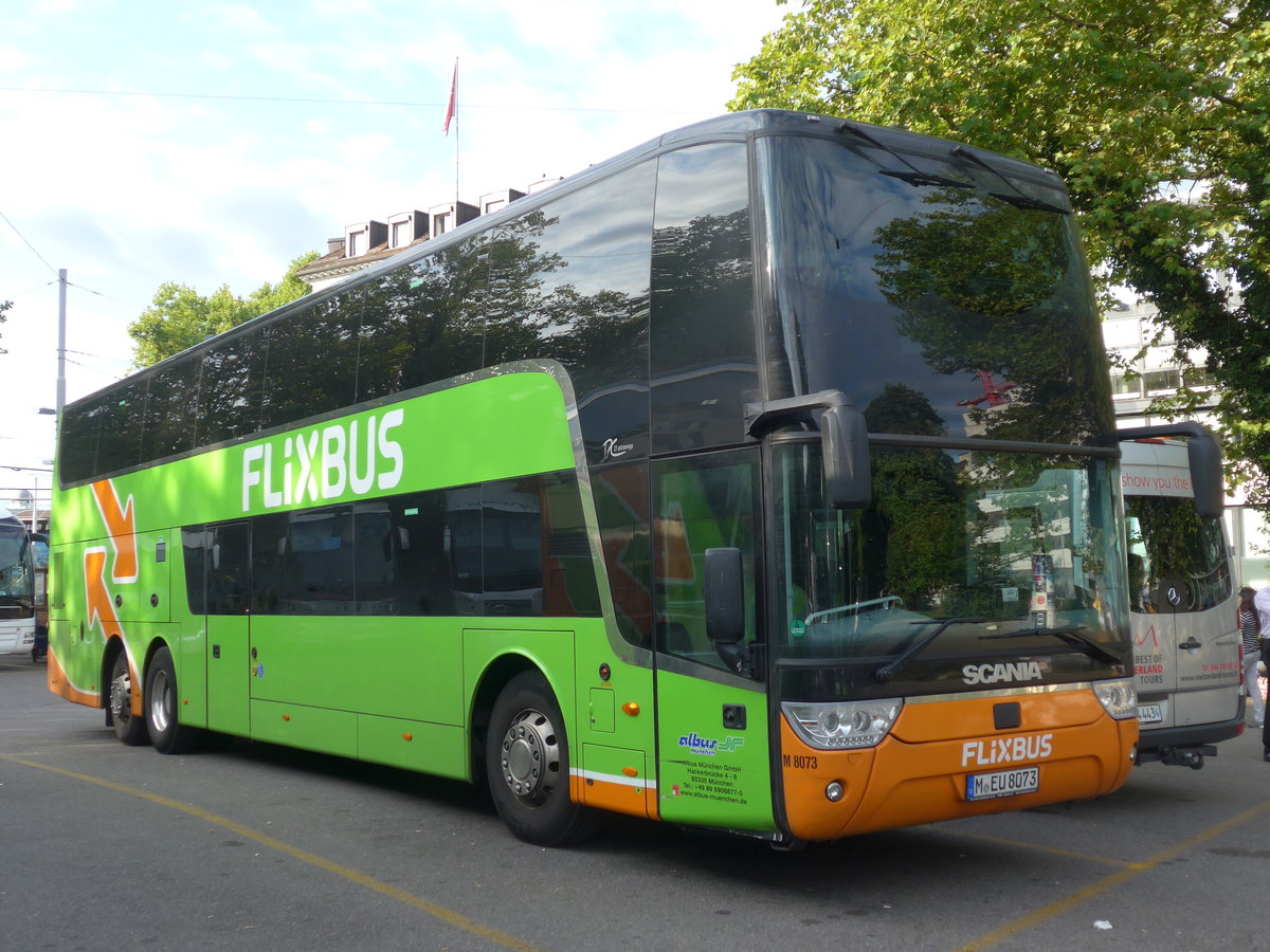 (182'700) - Aus Deutschland: Albus, M�nchen - Nr. M8073/M-EU 8073 - Scania am 5. August 2017 in Z�rich, Sihlquai