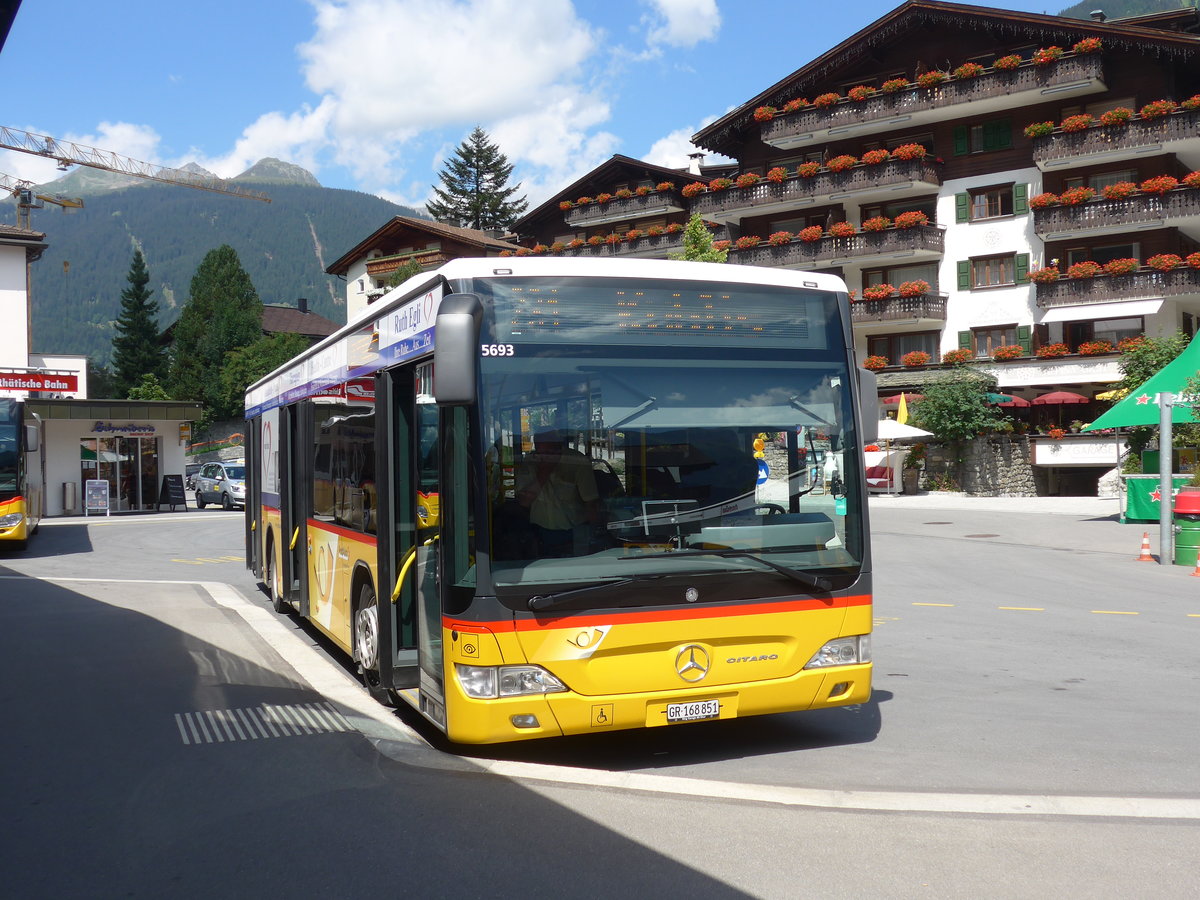 (182'768) - PostAuto Graub�nden - GR 168'851 - Mercedes am 5. August 2017 beim Bahnhof Klosters