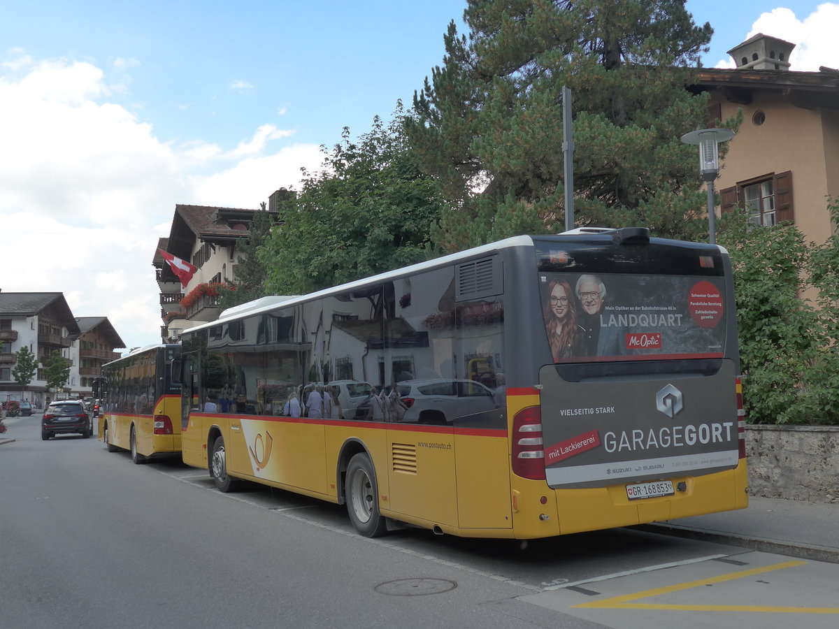 (182'786) - PostAuto Graub�nden - GR 168'853 - Mercedes am 5. August 2017 in Klosters, Vereinapark