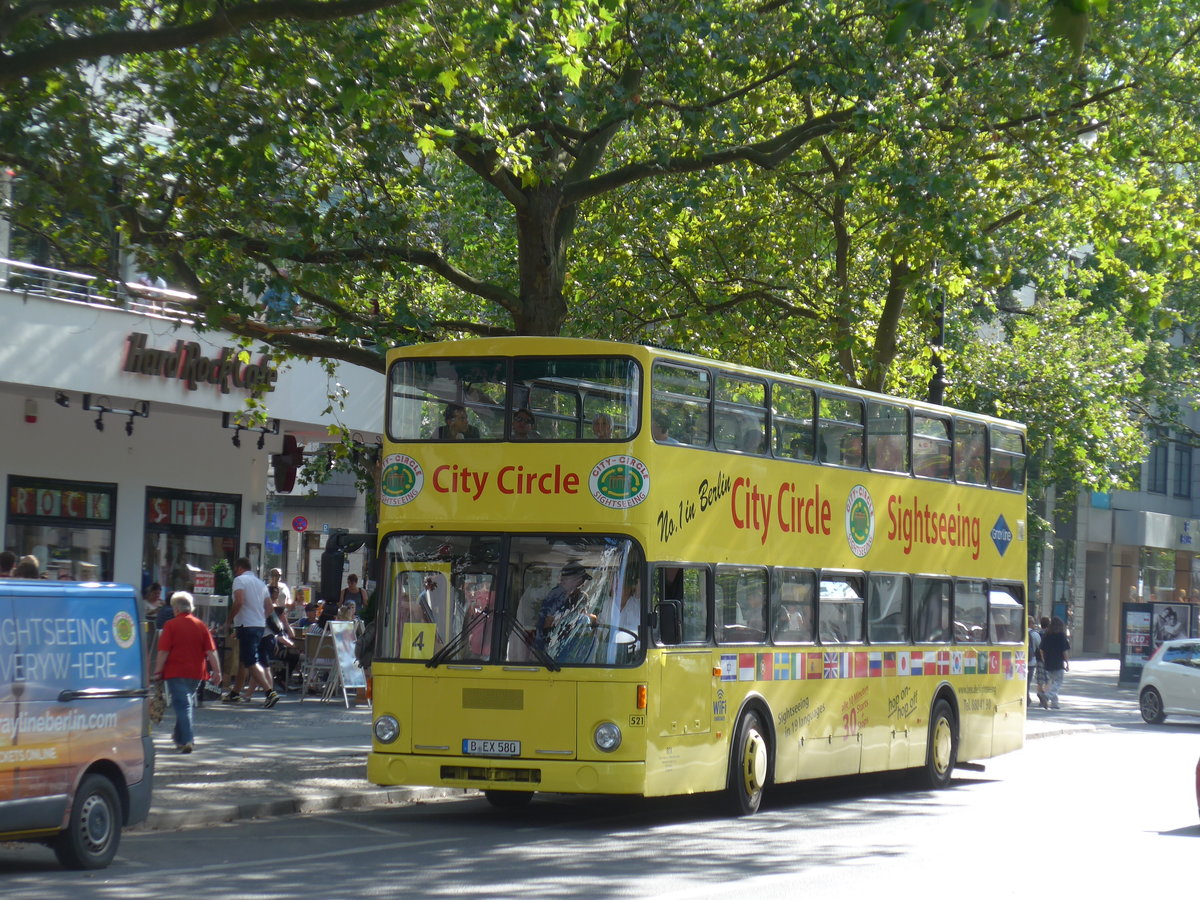 (183'237) - BEX, Berlin - Nr. 521/B-EX 580 - MAN am 9. August 2017 in Berlin, Kurf�rstendamm