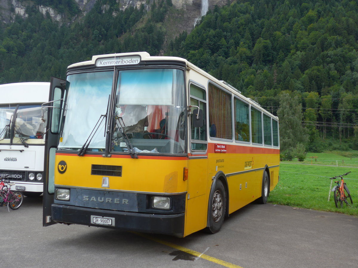 (183'558) - Sch�r, Ettenhausen - SH 90'007 - Saurer/R&J (ex Zimmermann, Kerns; ex Amstein, Willisau) am 19. August 2017 in Unterbach, Rollfeld