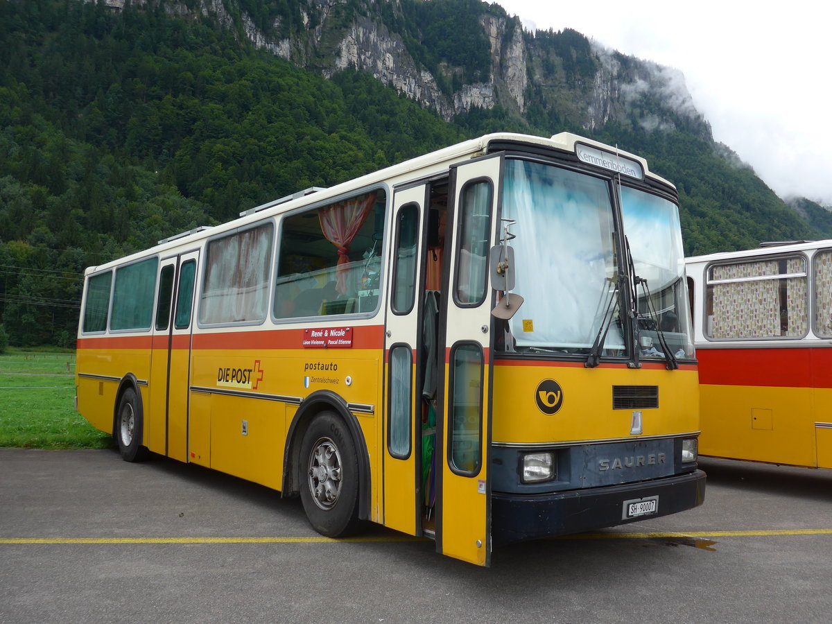 (183'559) - Sch�r, Ettenhausen - SH 90'007 - Saurer/R&J (ex Zimmermann, Kerns; ex Amstein, Willisau) am 19. August 2017 in Unterbach, Rollfeld