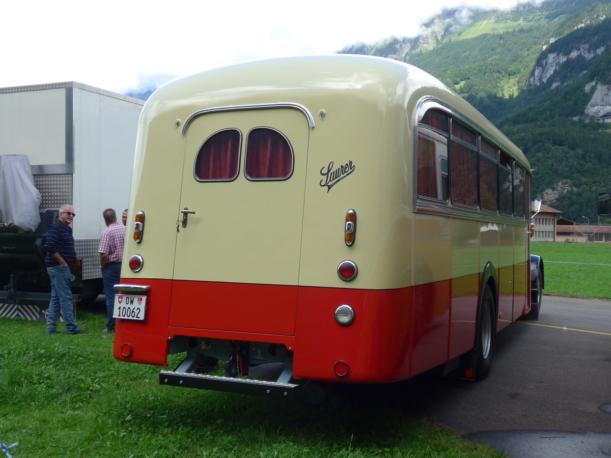 (183'625) - Imfeld, Sachseln - OW 10'062 - Saurer/T�scher (ex L�tscher, Neuheim) am 19. August 2017 in Unterbach, Rollfeld