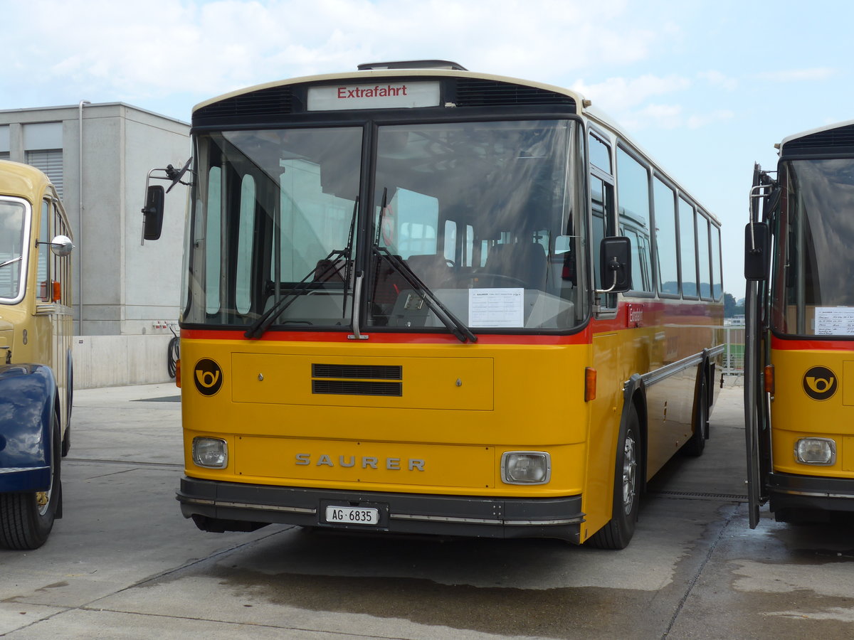 (184'305) - Gautschi, Suhr - AG 6835 - Saurer/T�scher (ex L�tscher, Neuheim Nr. 200; ex Cartek, Regensdorf; ex P 25'822) am 26. August 2017 in Oberkirch, CAMPUS Sursee