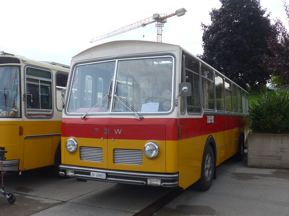 (184'320) - Tr�b, Oberrieden - Nr. 12/ZH 69'651 - FBW/R&J (ex Ryffel, Uster Nr. 12) am 26. August 2017 in Oberkirch, CAMPUS Sursee
