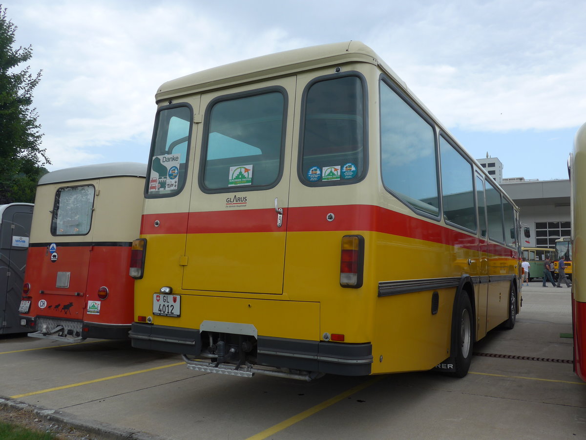(184'388) - Schmid, Glarus - GL 4012 - Saurer/T�scher (ex Mosimann, Aesch; ex Erne, Full; ex P 24'257) am 26. August 2017 in Oberkirch, CAMPUS Sursee