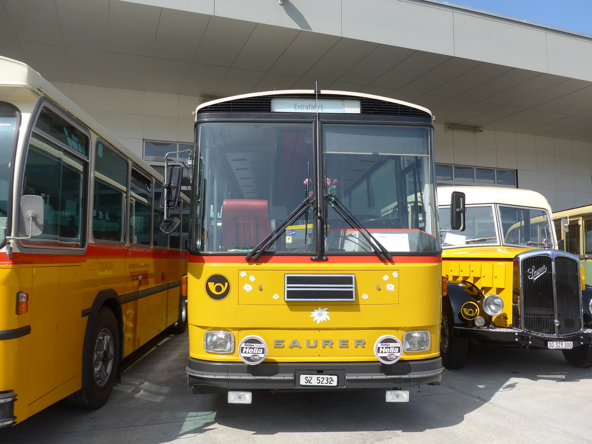 (184'462) - F�ssler, Unteriberg - Nr. 6/SZ 5232 - Saurer/R&J (ex Sch�rch, Gutenburg Nr. 6; ex P 24'358) am 26. August 2017 in Oberkirch, CAMPUS Sursee