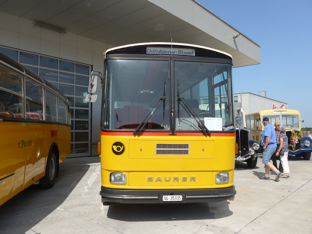 (184'468) - Dornbierer, Thal - SG 35'335 - Saurer/R&J (ex FRAM Drachten/NL Nr. 24; ex PostAuto Graub�nden; ex P 24'367) am 26. August 2017 in Oberkirch, CAMPUS Sursee