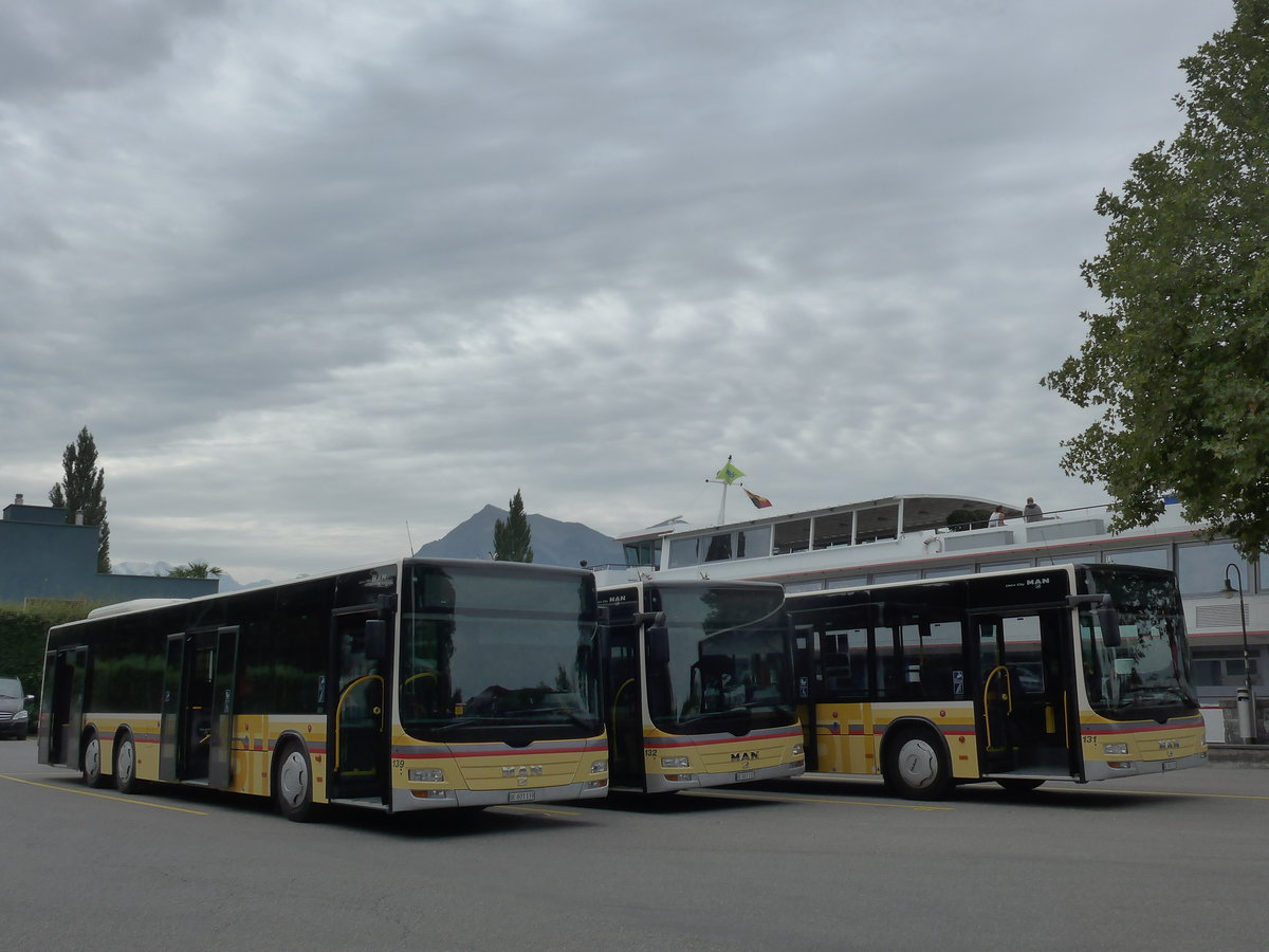 (184'536) - STI Thun - Nr. 139/BE 801'139 - MAN am 28. August 2017 bei der Schiffl�ndte Thun