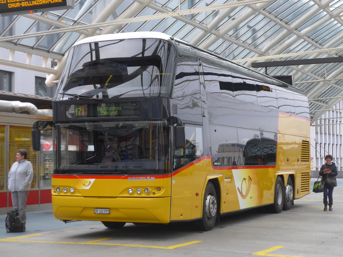 (184'770) - PostAuto Graub�nden - GR 162'999 - Neoplan am 16. September 2017 in Chur, Postautostation