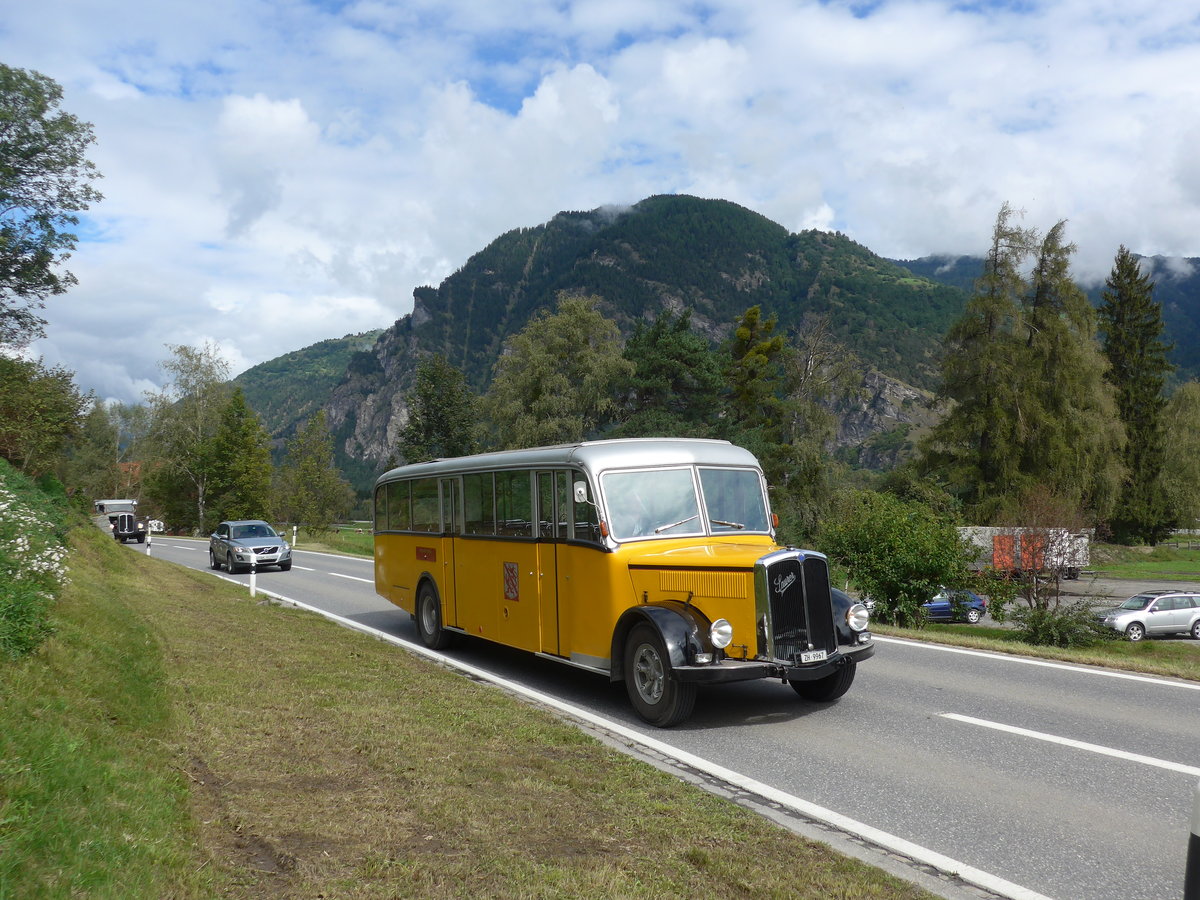 (184'854) - Wegm�ller, Attikon - ZH 9967 - Saurer/Hess (ex P 24'531; ex P 1375) am 16. September 2017 in Cazis, B�ndner Arena