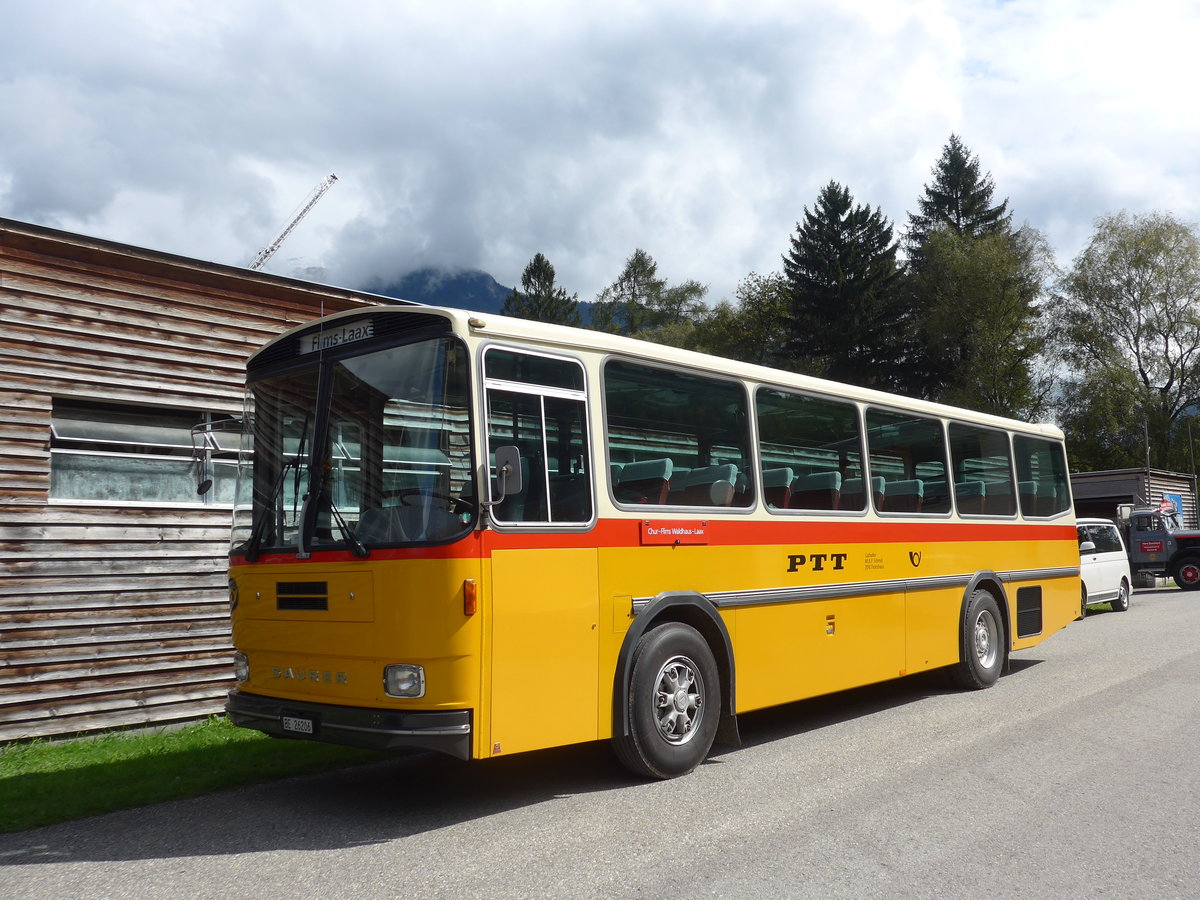 (184'983) - Schmid, Th�rishaus - BE 26'206 - Saurer/T�scher (ex P 24'244) am 16. September 2017 in Cazis, B�ndner Arena