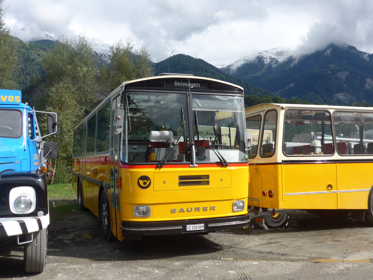 (184'989) - Inkamp, Altendorf - SZ 200'089 - Saurer/T�scher (ex Koch, Giswil; ex Selfors, Meiringen; ex P 24'236) am 16. September 2017 in Cazis, B�ndner Arena