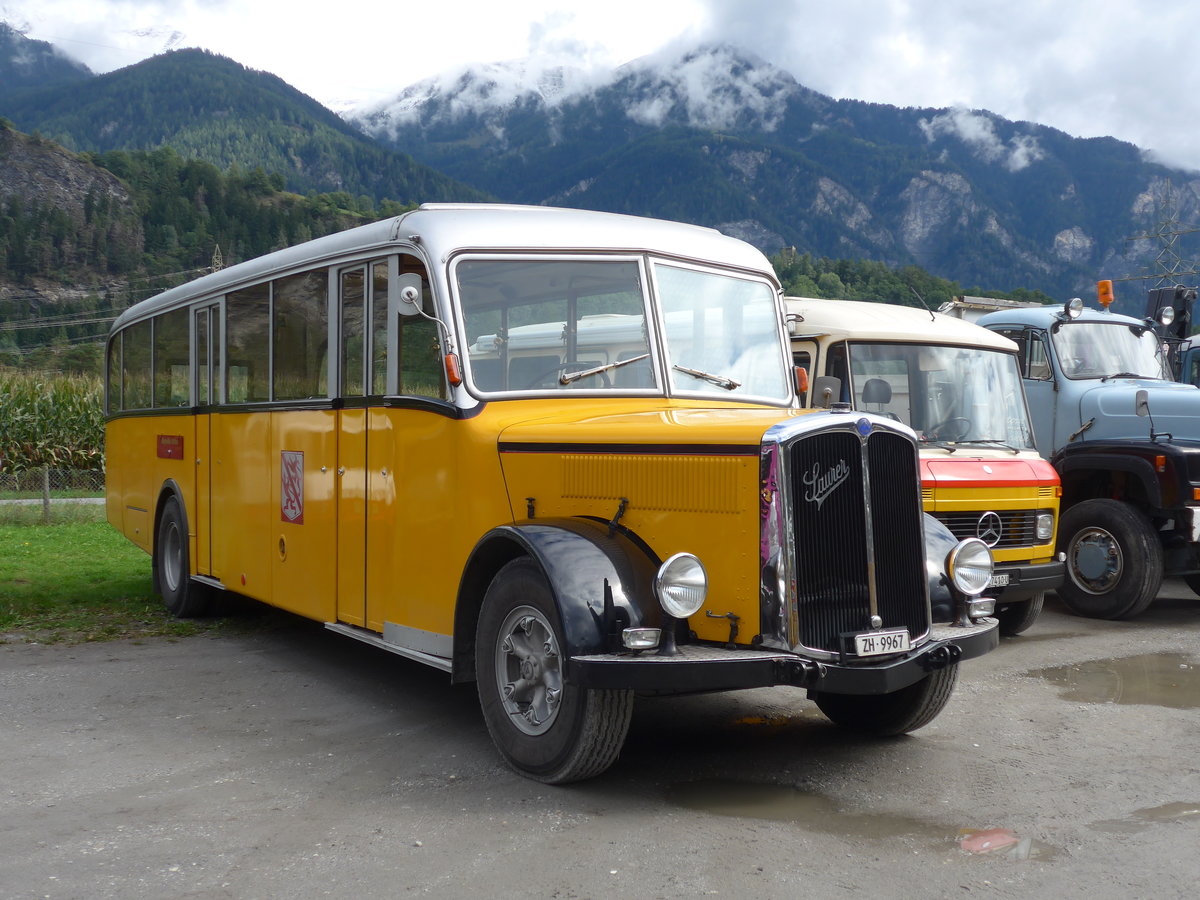 (185'002) - Wegm�ller, Attikon - ZH 9967 - Saurer/Hess (ex P 24'531; ex P 1375) am 16. September 2017 in Cazis, B�ndner Arena